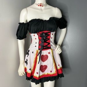 Queen of Hearts Costume with a crown